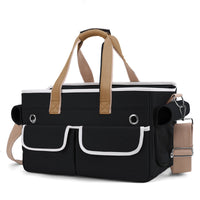 HKM-1853757 Portable Pet Backpack for Outdoor Use - Breathable, Medium-Hard Canvas Design with Large Capacity