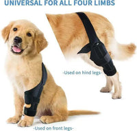 HKM-1854141 Dog Leg Injury Support Rehabilitation Belt - Black Polyester, Available in XS to L
