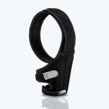 HKM-1854141 Dog Leg Injury Support Rehabilitation Belt - Black Polyester, Available in XS to L