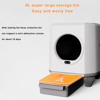 HKM-185491 Large Capacity Self-Cleaning Cat Litter Box with Smart App Control for Multiple Cats - 90L Total Closed Design