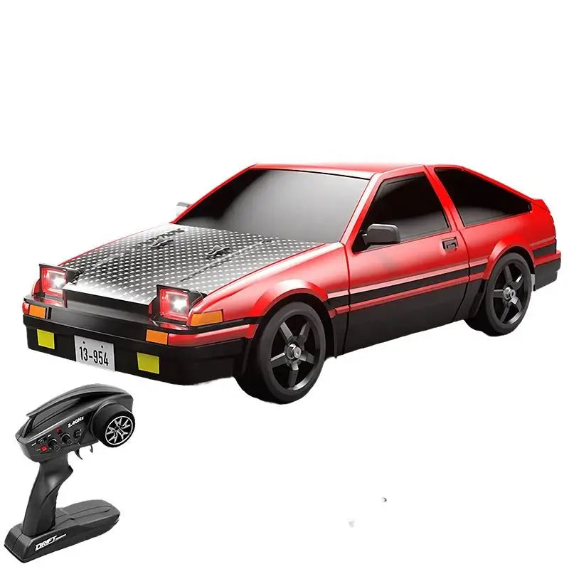HKM-185619 High-Speed 2.4GHz 1/12 4WD Racing RC Drift Car with LED Lights, Gyroscope, and Remote Control