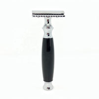 HKM-185619 Men's Manual Shaver with Black Resin Handle and Universal Double-Sided Blade