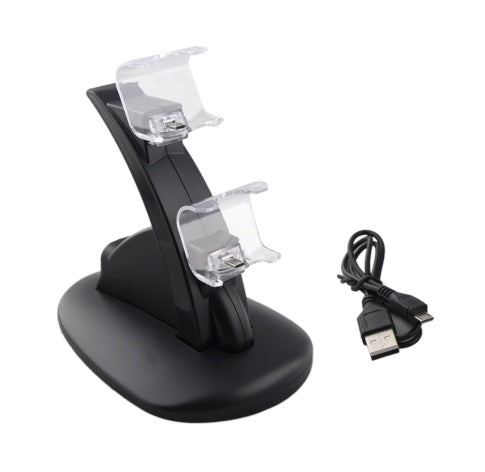 HKM-185683 Dual USB Charging Dock Station for PS4 Controllers with USB Cable