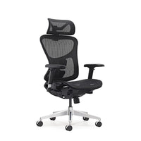 HKM-185811 Ergonomic Swivel Office Chair with PU Armrests and Mesh Back, Adjustable Reclining Executive Design