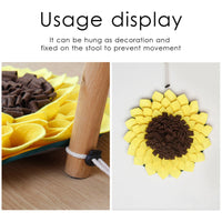 HKM-1858749 Non-Slip Sunflower Snuffle Mat for Dogs - Washable Fleece Slow Feeder for Nosework Training and Stress Relief