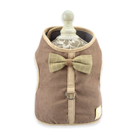 HKM-1859645 Korean Style Grid Pet Harness for Small and Medium Dogs with Hand Holding Rope - Available in Blue, Brown, Pink, Gray
