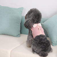 HKM-1859645 Korean Style Grid Pet Harness for Small and Medium Dogs with Hand Holding Rope - Available in Blue, Brown, Pink, Gray
