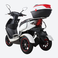 HKM-186067 Powerful 60V 72V 48V 20AH Electric Three-Wheel Scooter with 650W Motor, Off-Road Capability, 150kg Load Capacity
