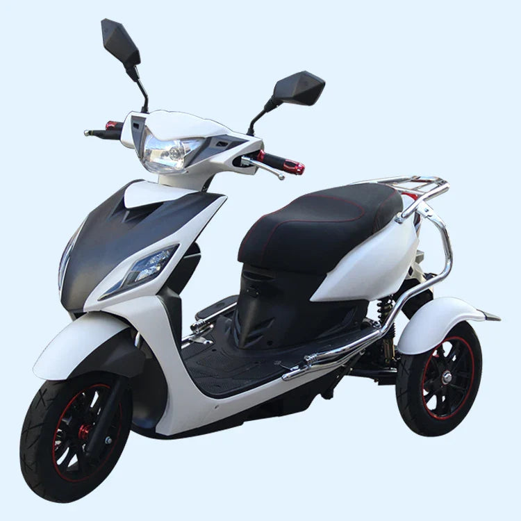 HKM-186067 Powerful 60V 72V 48V 20AH Electric Three-Wheel Scooter with 650W Motor, Off-Road Capability, 150kg Load Capacity