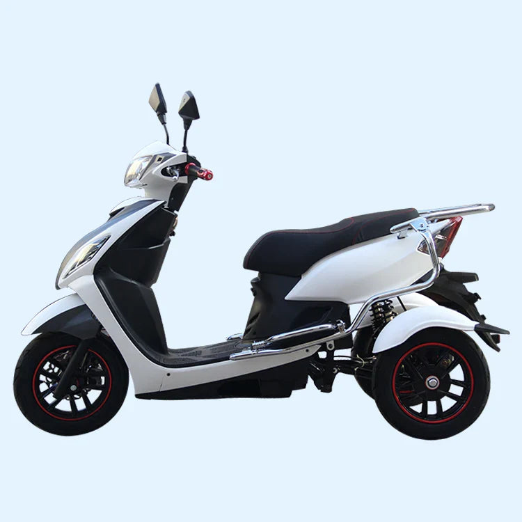 HKM-186067 Powerful 60V 72V 48V 20AH Electric Three-Wheel Scooter with 650W Motor, Off-Road Capability, 150kg Load Capacity