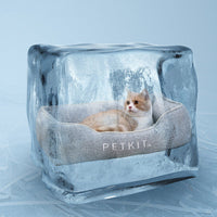 HKM-1861309 Cooling Pet Mattress for Dogs & Cats - Removable Ice Pad, Gray, Multiple Sizes Available