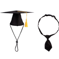 HKM-1862077 Dog Graduation Cap and Adjustable Tie Set for Small and Medium Pets