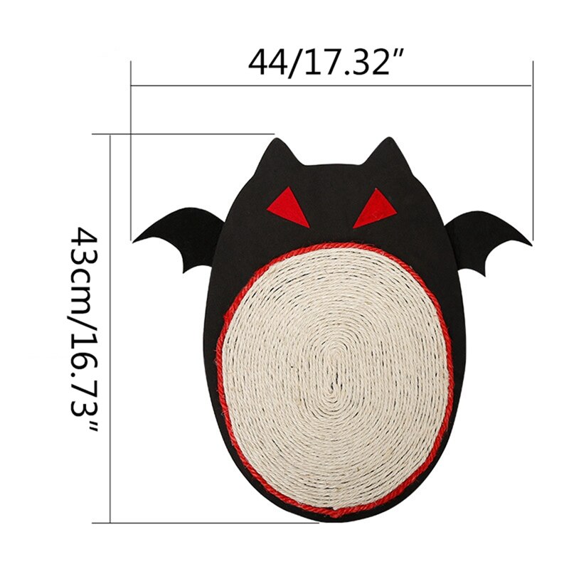 HKM-1863229 Halloween-Themed Sisal Cat Scratching Board and Sleeping Mat - EVA Base, Soft and Durable, 42.5 x 44 cm