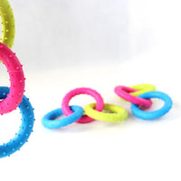 HKM-1864509 Durable Rubber Three-Chain Dog Molar Toy for Healthy Chewing