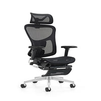HKM-186451 Ergonomic Mesh Executive Office Chair with Adjustable Lumbar Support and Footrest, Swivel and Reclining Design