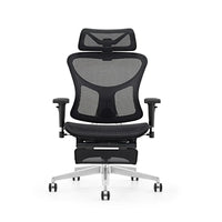 HKM-186451 Ergonomic Mesh Executive Office Chair with Adjustable Lumbar Support and Footrest, Swivel and Reclining Design