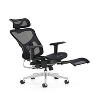 HKM-186451 Ergonomic Mesh Executive Office Chair with Adjustable Lumbar Support and Footrest, Swivel and Reclining Design