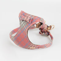 HKM-1865021 Stylish Cotton Fabric Dog Leash with Chest Strap for Small to Medium Breeds