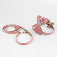 HKM-1865021 Stylish Cotton Fabric Dog Leash with Chest Strap for Small to Medium Breeds