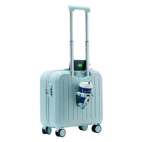 HKM-186579 18-Inch Cabin Trolley Case with USB Charging Port and Cup Holder for Convenient Travel
