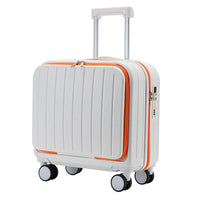 HKM-186579 18-Inch Cabin Trolley Case with USB Charging Port and Cup Holder for Convenient Travel