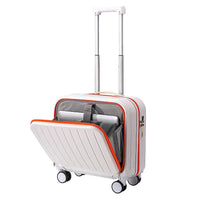 HKM-186579 18-Inch Cabin Trolley Case with USB Charging Port and Cup Holder for Convenient Travel