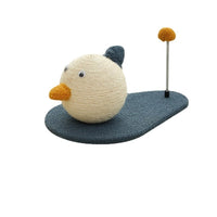 HKM-1866301 Cute Duck Wooden Cat Scratch Board and Grasping Ball Set for Cats