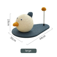 HKM-1866301 Cute Duck Wooden Cat Scratch Board and Grasping Ball Set for Cats