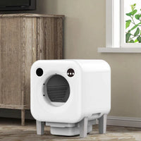 HKM-186643 Automatic Cat Litter Box with Large 10kg Capacity and Easy Clean Design, Durable Plastic Construction