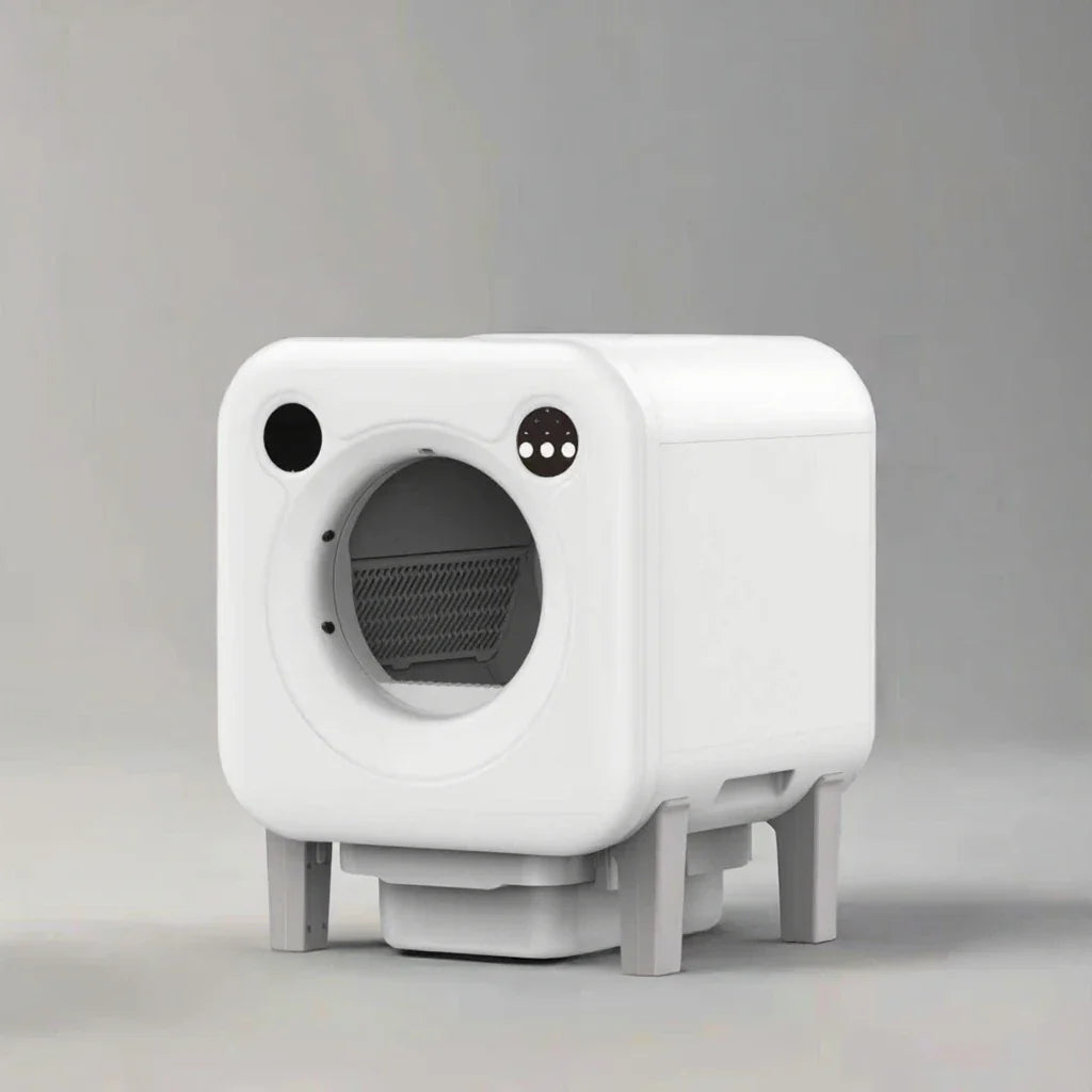 HKM-186643 Automatic Cat Litter Box with Large 10kg Capacity and Easy Clean Design, Durable Plastic Construction