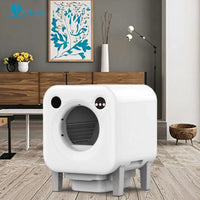 HKM-186643 Automatic Cat Litter Box with Large 10kg Capacity and Easy Clean Design, Durable Plastic Construction