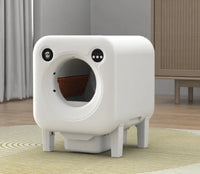HKM-186643 Automatic Cat Litter Box with Large 10kg Capacity and Easy Clean Design, Durable Plastic Construction