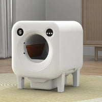 HKM-186643 Automatic Cat Litter Box with Large 10kg Capacity and Easy Clean Design, Durable Plastic Construction