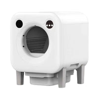 HKM-186643 Automatic Cat Litter Box with Large 10kg Capacity and Easy Clean Design, Durable Plastic Construction