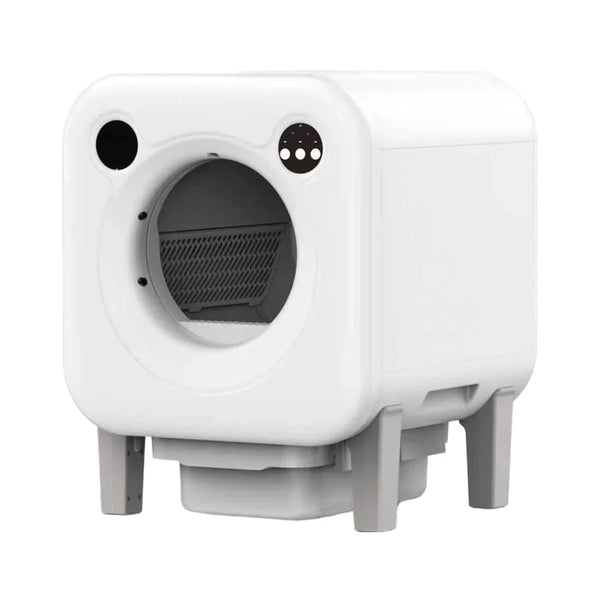 HKM-186643 Automatic Cat Litter Box with Large 10kg Capacity and Easy Clean Design, Durable Plastic Construction