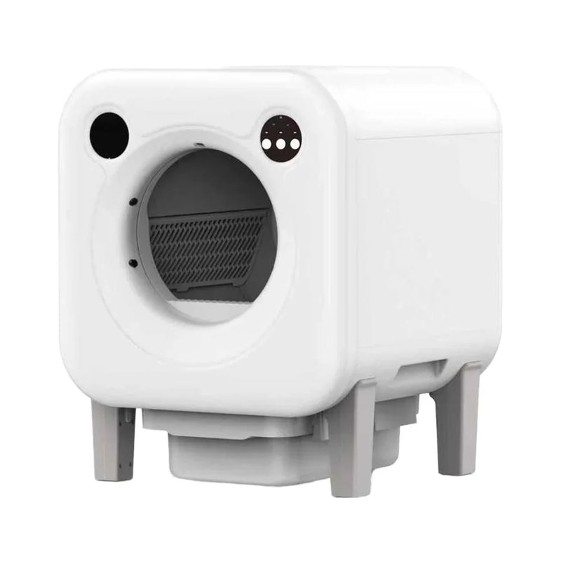 HKM-186643 Automatic Cat Litter Box with Large 10kg Capacity and Easy Clean Design, Durable Plastic Construction