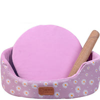 HKM-1867069 Universal Washable Oval Fossa Pet Bed for Small to Medium Dogs and Cats, Double-Strand Nylon with Oxford Cloth Jacket