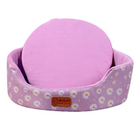 HKM-1867069 Universal Washable Oval Fossa Pet Bed for Small to Medium Dogs and Cats, Double-Strand Nylon with Oxford Cloth Jacket