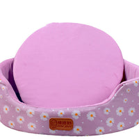 HKM-1867069 Universal Washable Oval Fossa Pet Bed for Small to Medium Dogs and Cats, Double-Strand Nylon with Oxford Cloth Jacket