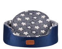 HKM-1867069 Universal Washable Oval Fossa Pet Bed for Small to Medium Dogs and Cats, Double-Strand Nylon with Oxford Cloth Jacket