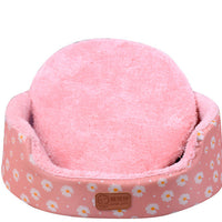 HKM-1867069 Universal Washable Oval Fossa Pet Bed for Small to Medium Dogs and Cats, Double-Strand Nylon with Oxford Cloth Jacket