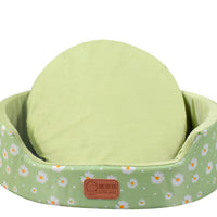 HKM-1867069 Universal Washable Oval Fossa Pet Bed for Small to Medium Dogs and Cats, Double-Strand Nylon with Oxford Cloth Jacket