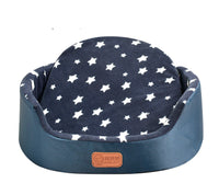 HKM-1867069 Universal Washable Oval Fossa Pet Bed for Small to Medium Dogs and Cats, Double-Strand Nylon with Oxford Cloth Jacket