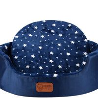 HKM-1867069 Universal Washable Oval Fossa Pet Bed for Small to Medium Dogs and Cats, Double-Strand Nylon with Oxford Cloth Jacket