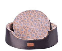 HKM-1867069 Universal Washable Oval Fossa Pet Bed for Small to Medium Dogs and Cats, Double-Strand Nylon with Oxford Cloth Jacket