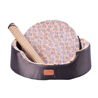 HKM-1867069 Universal Washable Oval Fossa Pet Bed for Small to Medium Dogs and Cats, Double-Strand Nylon with Oxford Cloth Jacket