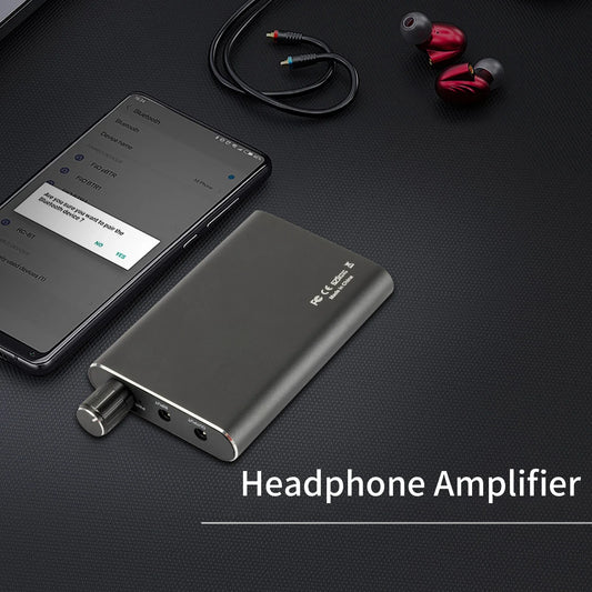 HKM-186707 Dual-Output Portable 3.5mm Stereo Audio Headphone Amplifier with Switch Power
