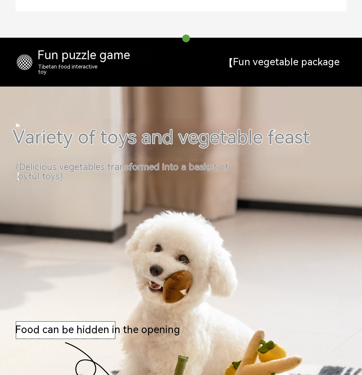 HKM-1867837 Interactive Food Leakage Educational Toys for Dogs - Fun Fruits & Vegetables Simulation Set