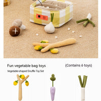 HKM-1867837 Interactive Food Leakage Educational Toys for Dogs - Fun Fruits & Vegetables Simulation Set