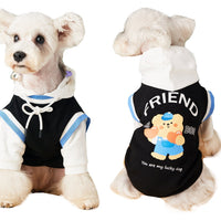 HKM-1868093 Stylish Contrast Color Pet Sweater in Black, Blue, and Green for Ultimate Comfort
